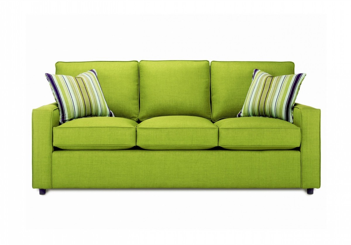 Мягкий зеленый диван